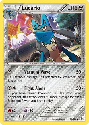 Lucario - 63/124 (Cosmos Holo) 63 - Miscellaneous Cards & Products Holofoil