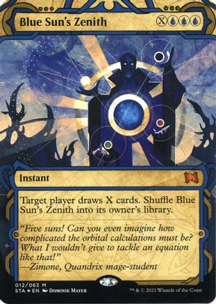Blue Sun's Zenith (Foil Etched) (STA-012) - Strixhaven Mystical Archive (Borderless) Foil