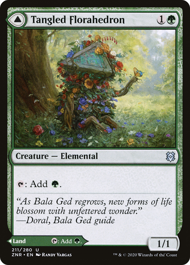 Tangled Florahedron // Tangled Vale (ZNR-211) - Zendikar Rising