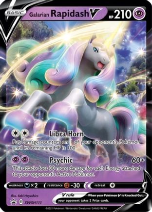 Galarian Rapidash V SWSH111 - SWSH Sword & Shield Promo Cards Holofoil - Promo