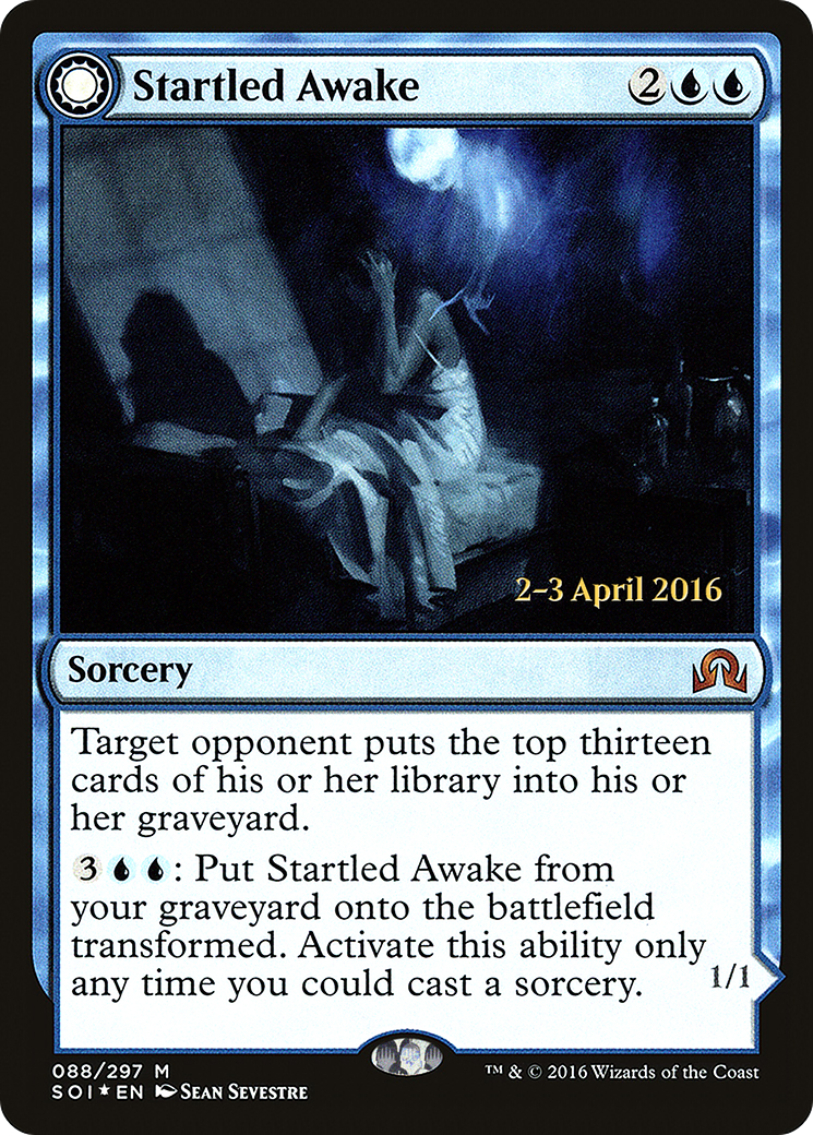 Startled Awake // Persistent Nightmare (PRE-88S) - Shadows over Innistrad Promos: (Double Faced Transform) (Prerelease) Foil