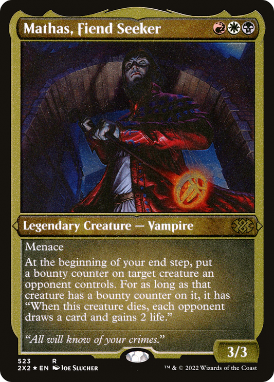 Mathas, Fiend Seeker (Foil Etched) (2X2-523) - Double Masters 2022 Foil