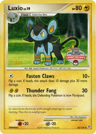 Luxio (State Championships) [Staff] (52/130) - League & Championship Cards  - Promo