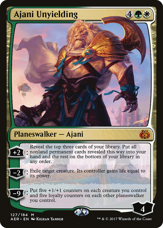 Ajani Unyielding (AER-127) - Aether Revolt Foil