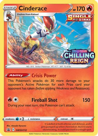 Cinderace SWSH112 - SWSH Sword & Shield Promo Cards Holofoil - Promo