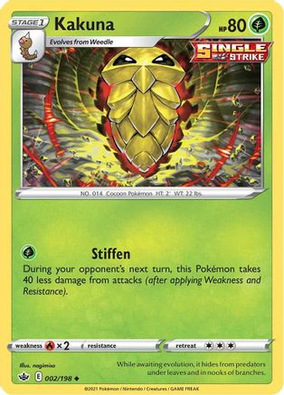 Kakuna 002/198 - SWSH06 Chilling Reign Normal - Uncommon