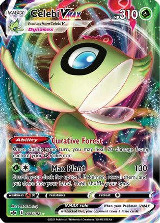 Celebi VMAX 008/198 - SWSH06 Chilling Reign Holofoil - Ultra Rare