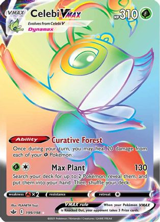 Celebi VMAX (Secret) 199/198 - SWSH06 Chilling Reign Holofoil - Secret Rare