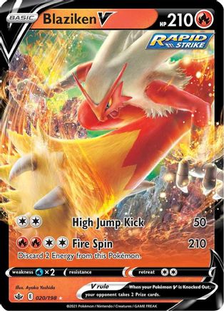 Blaziken V 020/198 - SWSH06 Chilling Reign Holofoil - Ultra Rare