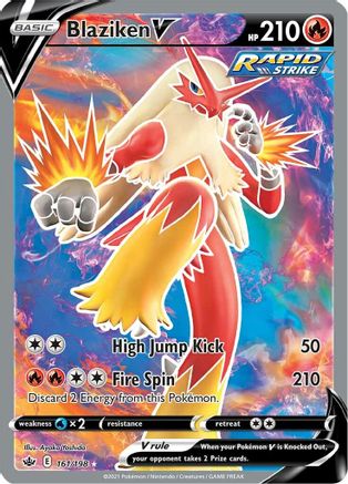 Blaziken V (Full Art) 161/198 - SWSH06 Chilling Reign Holofoil - Ultra Rare