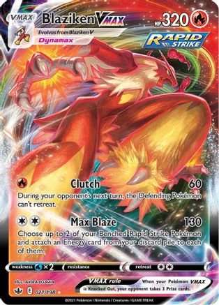 Blaziken VMAX - 021/198 - SWSH06 Chilling Reign Holofoil - Ultra Rare