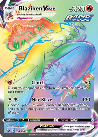 Blaziken VMAX (Secret) 200/198 - SWSH06 Chilling Reign Holofoil - Secret Rare