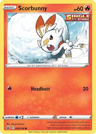 Scorbunny 26/198 - Chilling Reign Reverse Holofoil