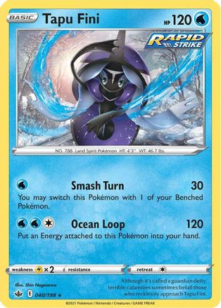 Tapu Fini 40/198 - Chilling Reign Holofoil