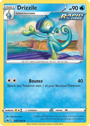 Drizzile 042/198 - SWSH06 Chilling Reign Reverse Holofoil - Uncommon