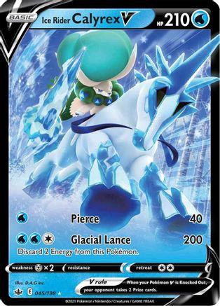 Ice Rider Calyrex V 045/198 - SWSH06 Chilling Reign Holofoil - Ultra Rare