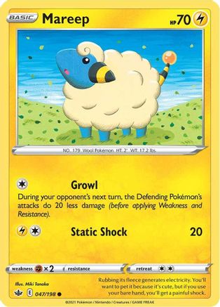 Mareep 047/198 - SWSH06 Chilling Reign Normal - Common