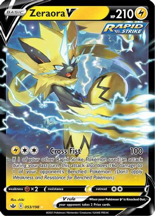 Zeraora V 53/198 - Chilling Reign Holofoil