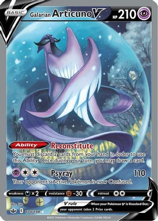 Galarian Articuno V (Alternate Full Art) 170/198 - SWSH06 Chilling Reign Holofoil - Ultra Rare