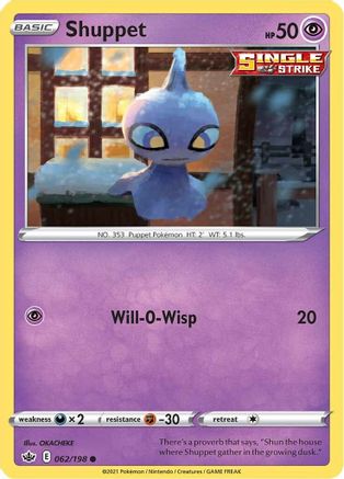 Shuppet 62/198 - Chilling Reign Reverse Holofoil