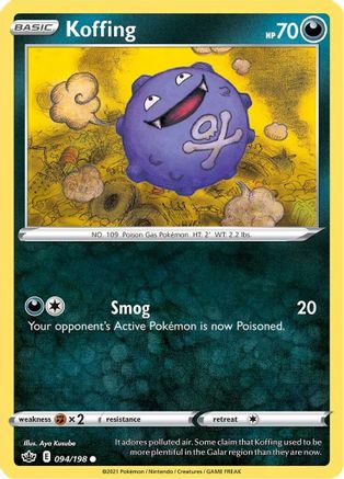 Koffing 094/198 - SWSH06 Chilling Reign Reverse Holofoil - Common