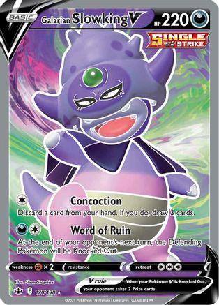 Galarian Slowking V (Full Art) 178/198 - SWSH06 Chilling Reign Holofoil - Ultra Rare
