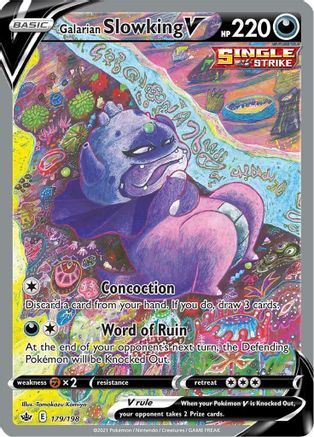 Galarian Slowking V (Alternate Full Art) 179/198 - SWSH06 Chilling Reign Holofoil - Ultra Rare