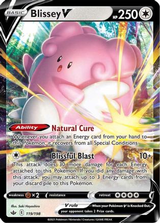 Blissey V 119/198 - SWSH06 Chilling Reign Holofoil - Ultra Rare