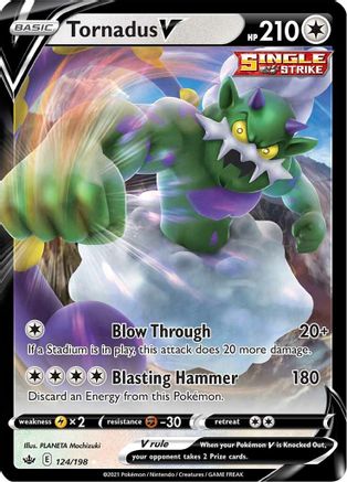 Tornadus V 124/198 - Chilling Reign Holofoil