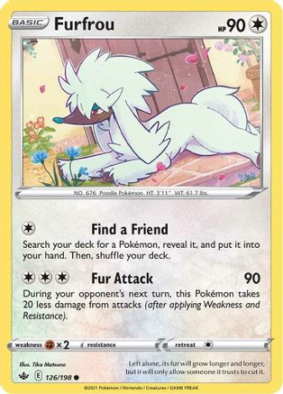 Furfrou 126/198 - Chilling Reign Reverse Holofoil