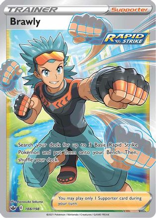 Brawly (Full Art) 188/198 - SWSH06 Chilling Reign Holofoil - Ultra Rare
