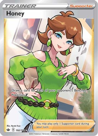 Honey (Full Art) 192/198 - SWSH06 Chilling Reign Holofoil - Ultra Rare