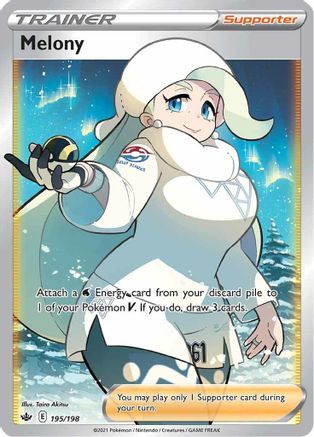 Melony (Full Art) (195/198) - SWSH06 Chilling Reign Holofoil - Ultra Rare