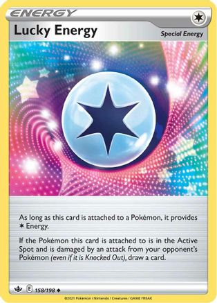 Lucky Energy 158/198 - SWSH06 Chilling Reign Reverse Holofoil - Uncommon