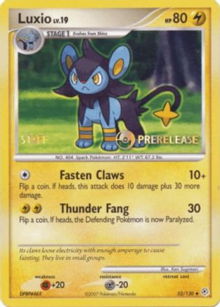 Luxio (Prerelease) [Staff] (52/130) - Nintendo Promos  - Promo
