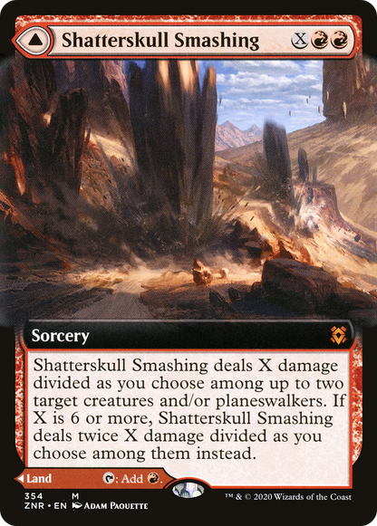 Shatterskull Smashing // Shatterskull, the Hammer Pass (ZNR-354) - Zendikar Rising: (Extended Art) Foil