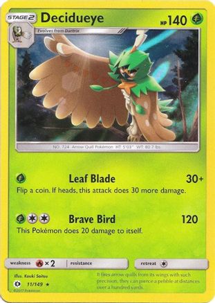 Decidueye (Water Web Holo) (11/149) - Miscellaneous Cards & Products Holofoil - Holo Rare