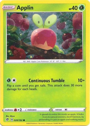 Applin 020/192 - Blister Exclusives Holofoil - Promo