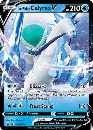 Ice Rider Calyrex V SWSH130 - SWSH Sword & Shield Promo Cards Holofoil - Promo