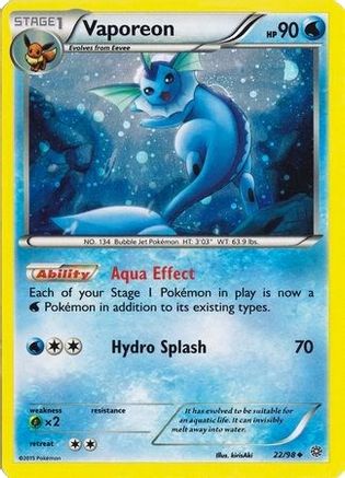 Vaporeon - 22/98 (Cosmos Holo) 22 - Miscellaneous Cards & Products Holofoil