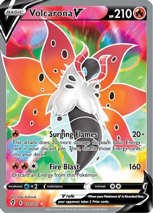 Volcarona V (Full Art) - 170/203 - SWSH07 Evolving Skies Holofoil