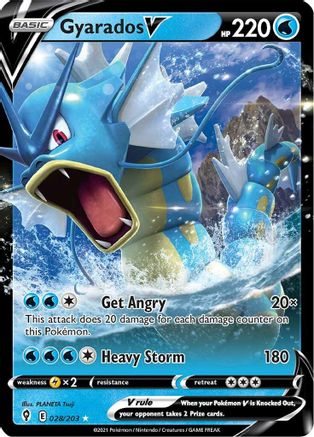 Gyarados V 028/203 - SWSH07 Evolving Skies Holofoil - Ultra Rare