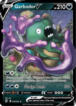 Garbodor V 100/203 - SWSH07 Evolving Skies Holofoil - Ultra Rare