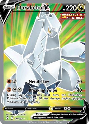 Duraludon V (Full Art) 197/203 - SWSH07 Evolving Skies Holofoil - Ultra Rare