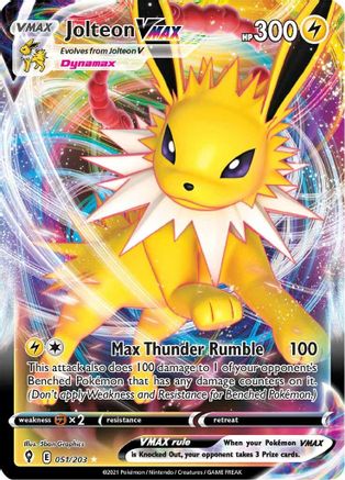 Jolteon VMAX 051/203 - SWSH07 Evolving Skies Holofoil - Ultra Rare