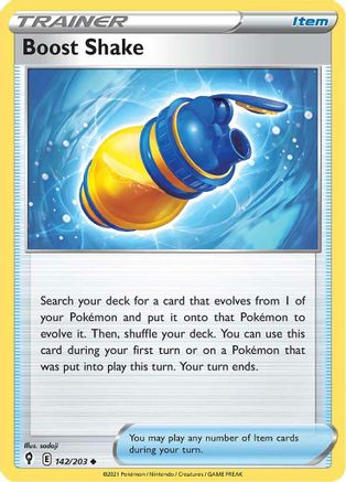 Boost Shake 142/203 - SWSH07 Evolving Skies Normal - Uncommon
