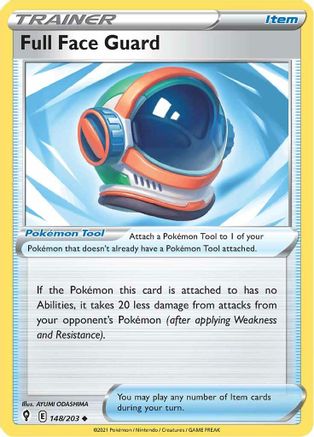 Full Face Guard 148/203 - SWSH07 Evolving Skies Reverse Holofoil - Uncommon
