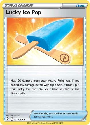 Lucky Ice Pop 150/203 - SWSH07 Evolving Skies Reverse Holofoil - Uncommon