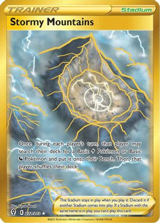 Stormy Mountains (Secret) 232/203 - SWSH07 Evolving Skies Holofoil - Secret Rare