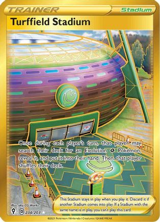 Turffield Stadium (Secret) - 234/203 - SWSH07 Evolving Skies Holofoil